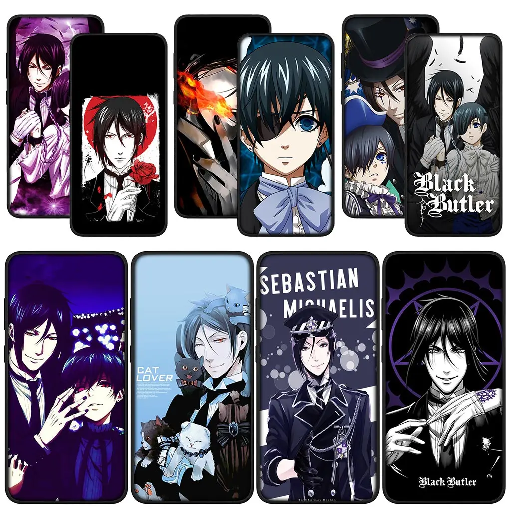 Чехол для Телефона Черный Батлер Kuroshitsuji Samsung Galaxy Note 20 Ultra 10 8 9 S10 Lite S9 + A6 A8 Plus A7 A9
