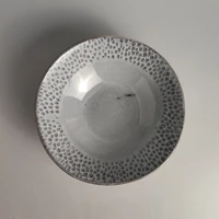 700ml ceramic tableware japanese retro raindrop grey irregular dish bowl noodles bowl salad bowl