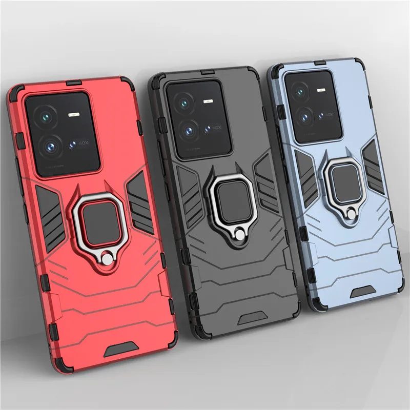 

For Vivo iQOO 10 Pro Case 6.78 inch Hard Armor Finger Ring Protective Bumper For iQOO 10 Pro 5G Case For Vivo iQOO 10 Pro Cover