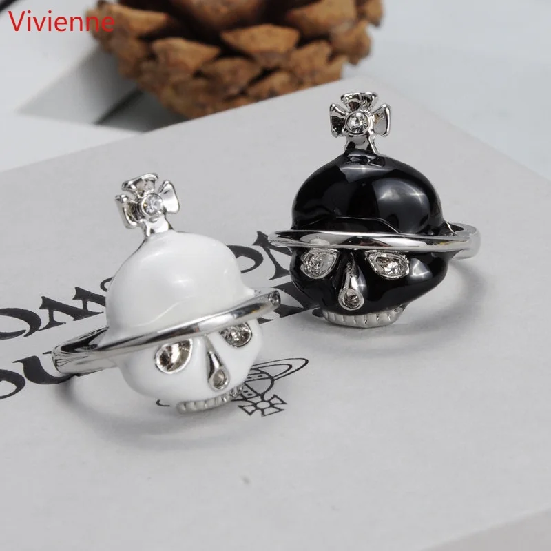 

Vivienne Westwoo VVA Classic Paint Skull Couple Ring Punk Spot Special Offer