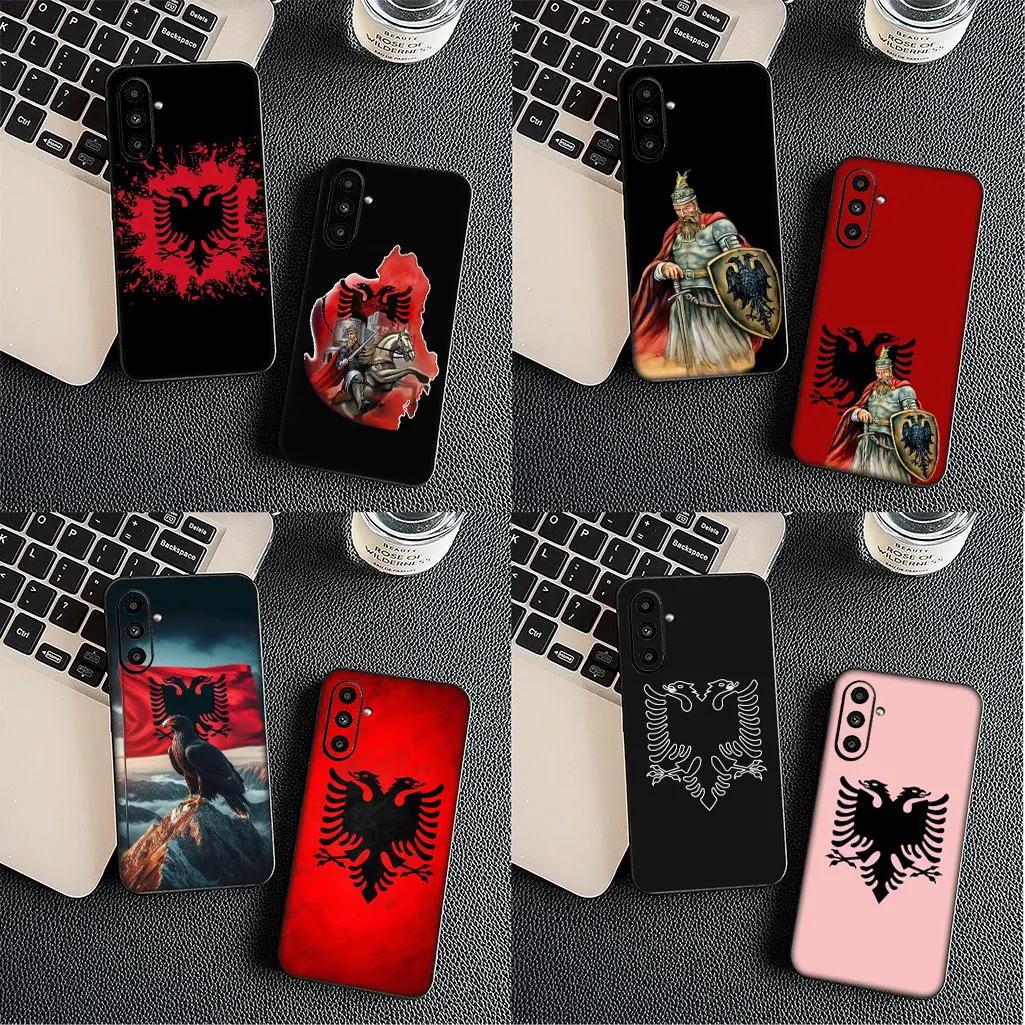 Фото Чехол с флагом Албании и альбомов для Samsung Galaxy A07 A17 j7 J5 J6 J2 Prime J8 A02 A03 A23 A70 A71 A72 A73 M06 M16 M56 №4