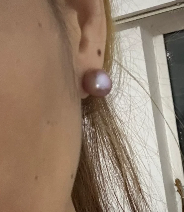 Серьги из золота 14 карат с сертификатом качества AAA, 8-9 мм, 9-10 мм, 10-11 мм, 11-12 мм, 12-13 мм, с жемчугом Южных морей фиолетово-розового цвета, в подарочной коробке. (art.: 3920dbae446ec) - 3920dbae446ec