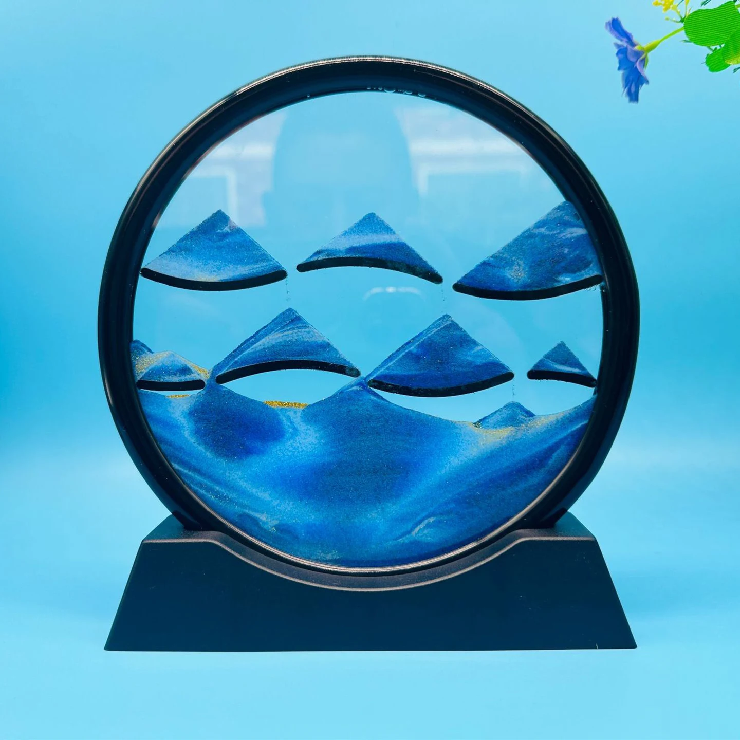 

Креативная картина с движущимся песком, круглые стеклянные 3d-песочные часы глубоководного моря, песочные часы, картина с текущим песком, домашний декор, подарки
