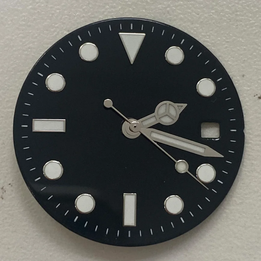 Watch Dial + Watch Hands 29mm Blue Black Green Dial Fits Movement 8215/8200/821A/2813 Watch Accessories