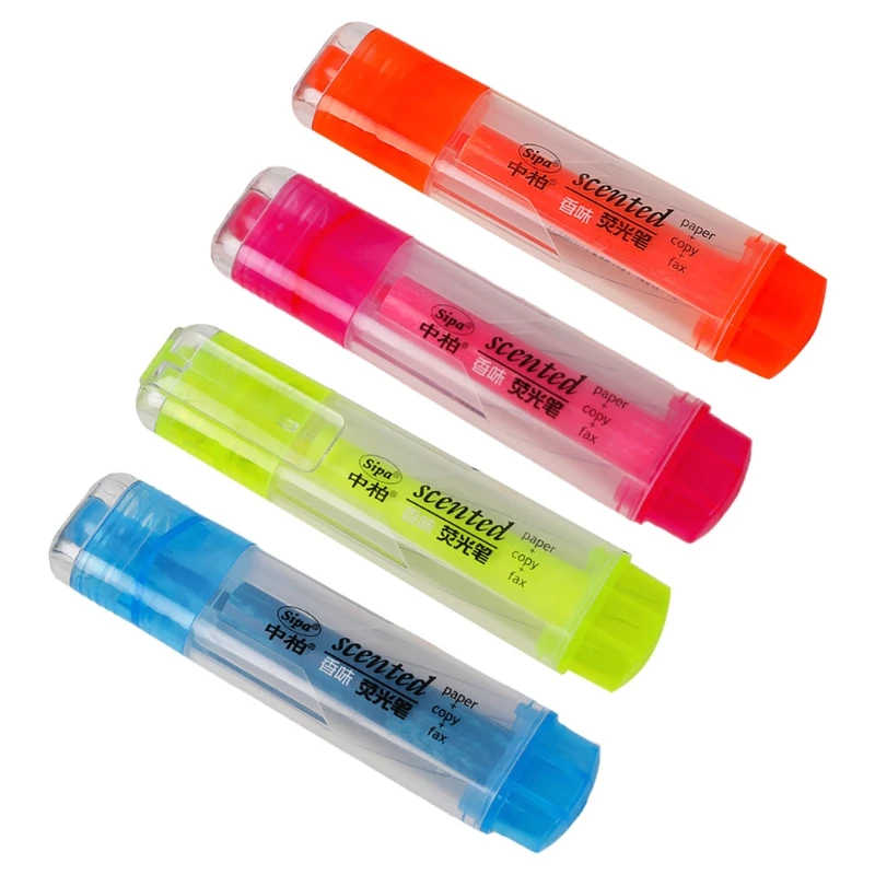 

Oblique Tip Head Fluorescent Marker Plastic Highlighter Pen School Office Supplies