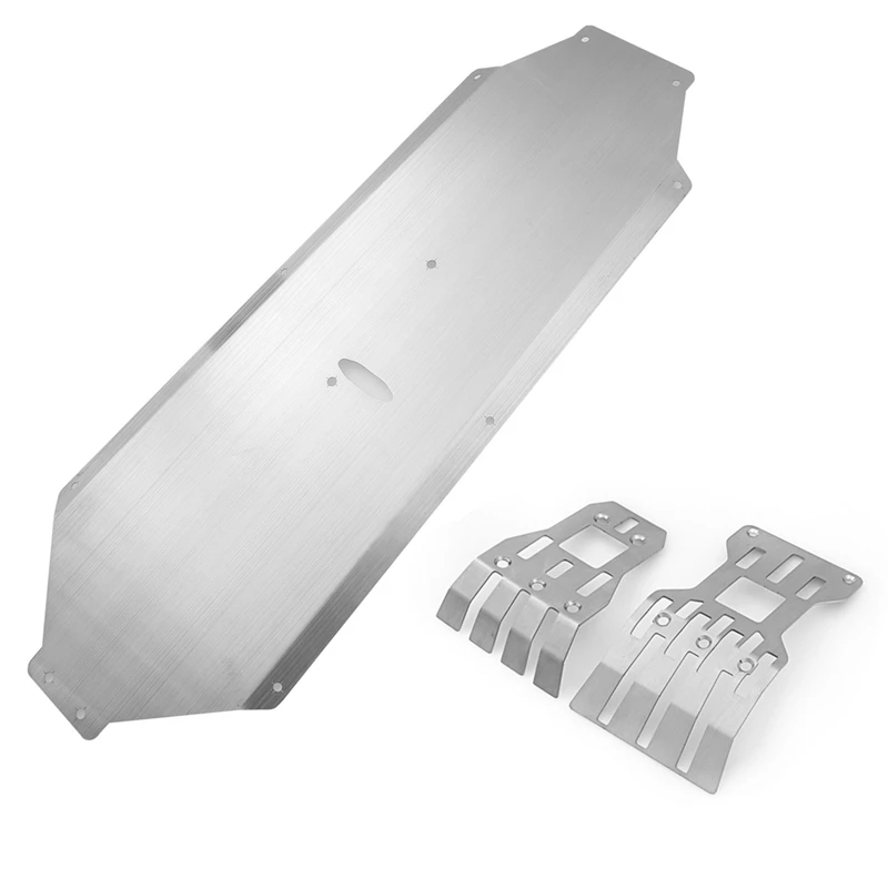 

3Pcs Stainless Steel Front And Rear Chassis Armor Skid Plate Protector For Arrma 1/7 Mojave RC Truck Car Upgrade Parts
