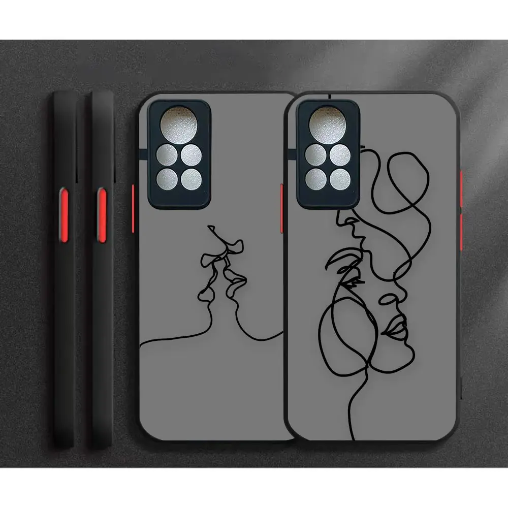 

Matte Case Funda Coque For Infinix NOTE 11 10 8I 8 7 PRO HOT 12 12I 11S 10I 10S 9 8 PLAY NFC Case Line Art Sketch Sexy Girl