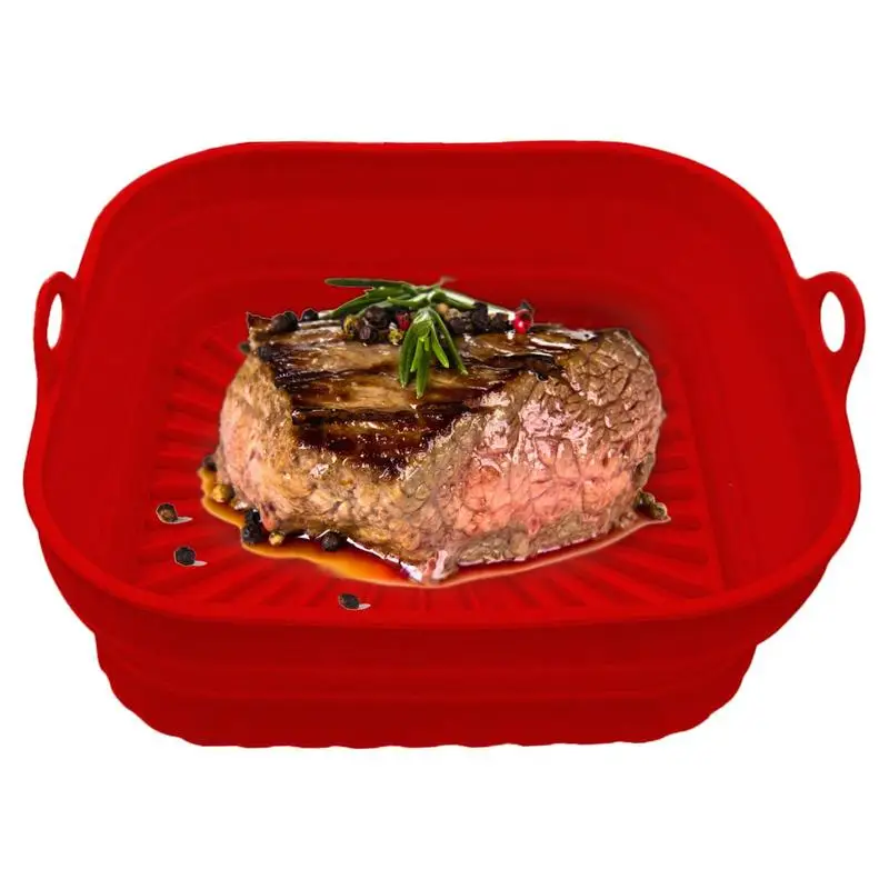

Air Fryer Silicone Liners Heat Resistant Silicone Air Fryer Inner Basket Non-Stick Foldable Air Fryer Oven Accessories For Home