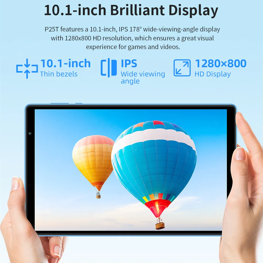 Tablet Teclast P25T Android 12 10,1 polegadas 3/64 GB