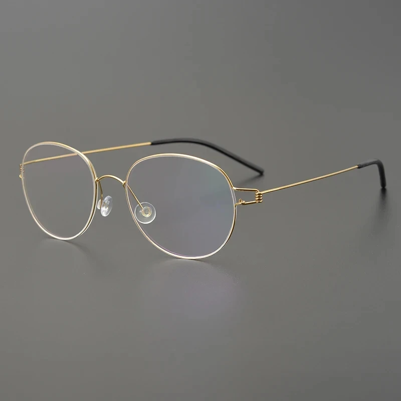 Очки мужские и женские с Безвинтовой титановой оправой овальные круглые