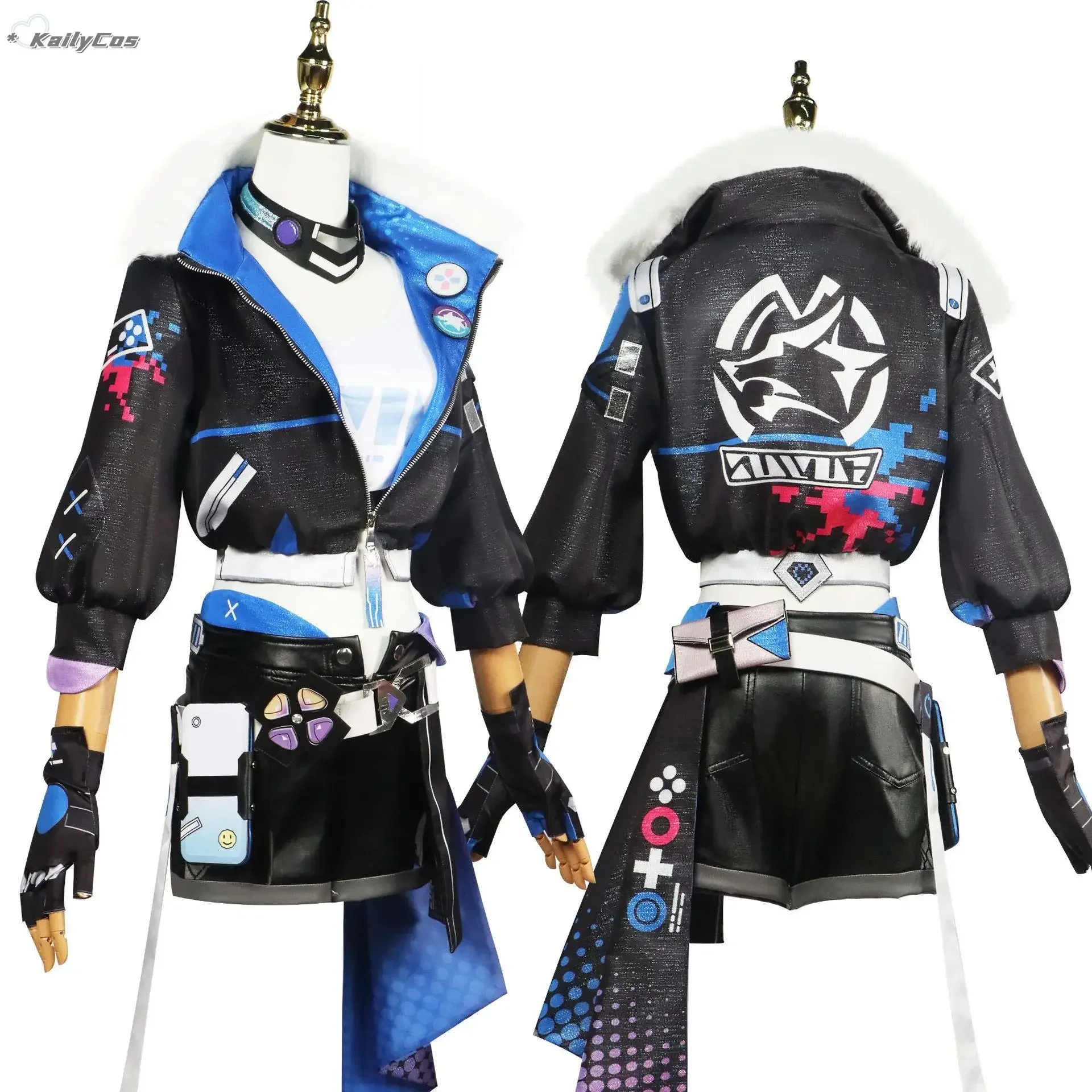 Серебряный волк Косплей Honkai звезда рельсовый костюм парик игровая Униформа