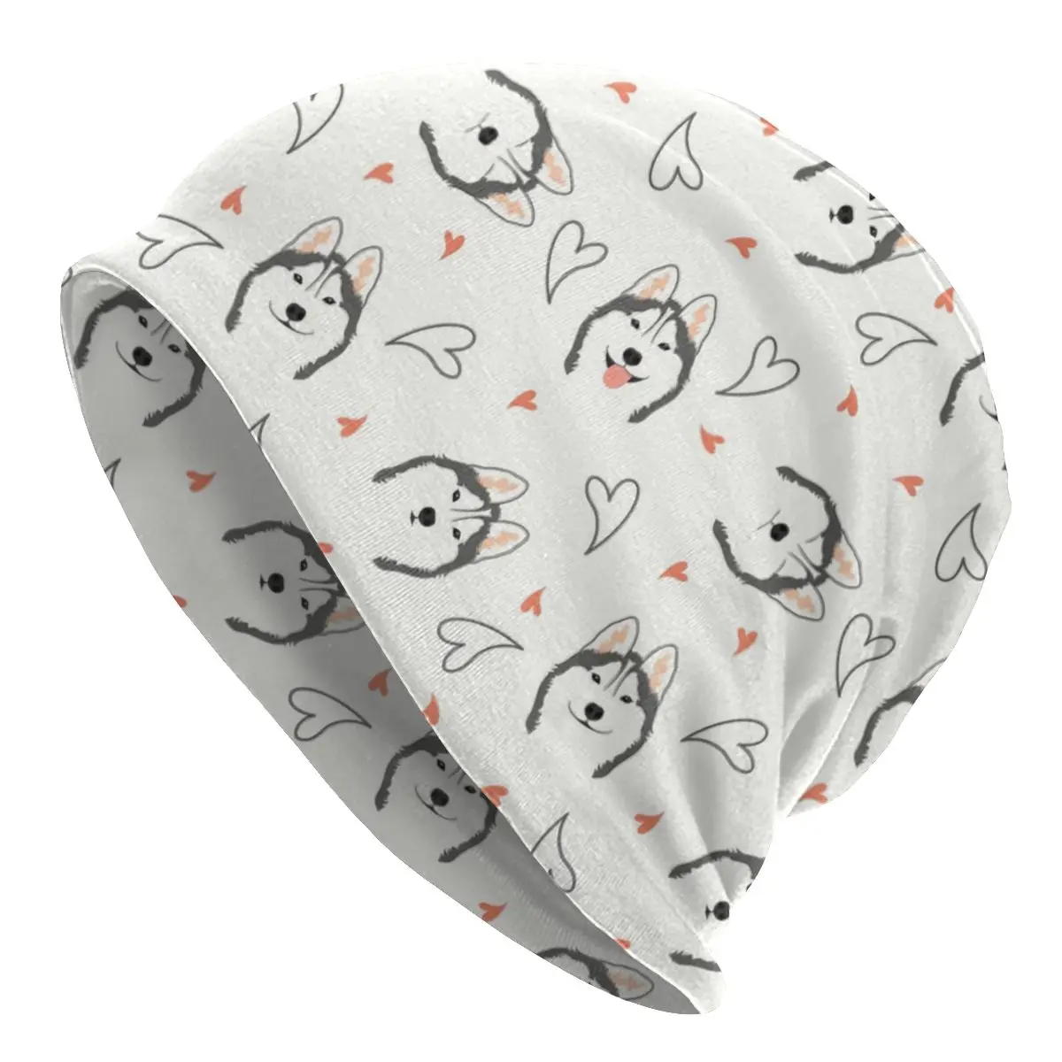 

Uniex Bonnet Winter Warm Knitting Hat Women Men Siberian Huky Dog Beanie Cap Adult Alakan Malamute Beanie Hat Ski Cap 1