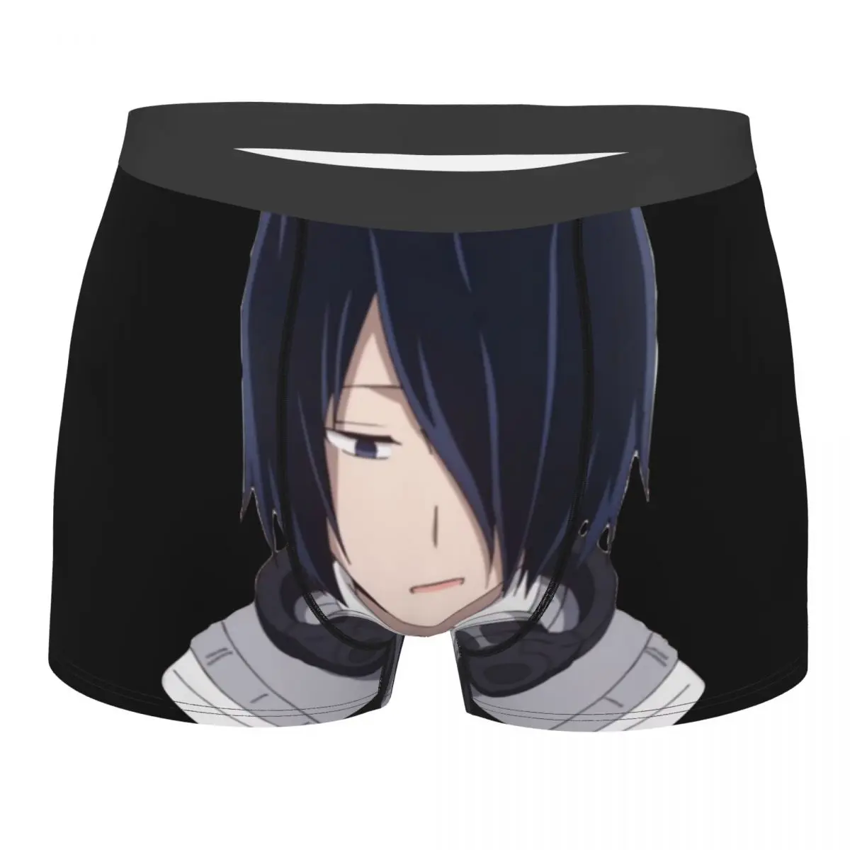 

Men Kaguya Sama Boxer Shorts Panties Breathable Underwear I Want To Die Male Novelty Plus Size Underpants Print Polyester
