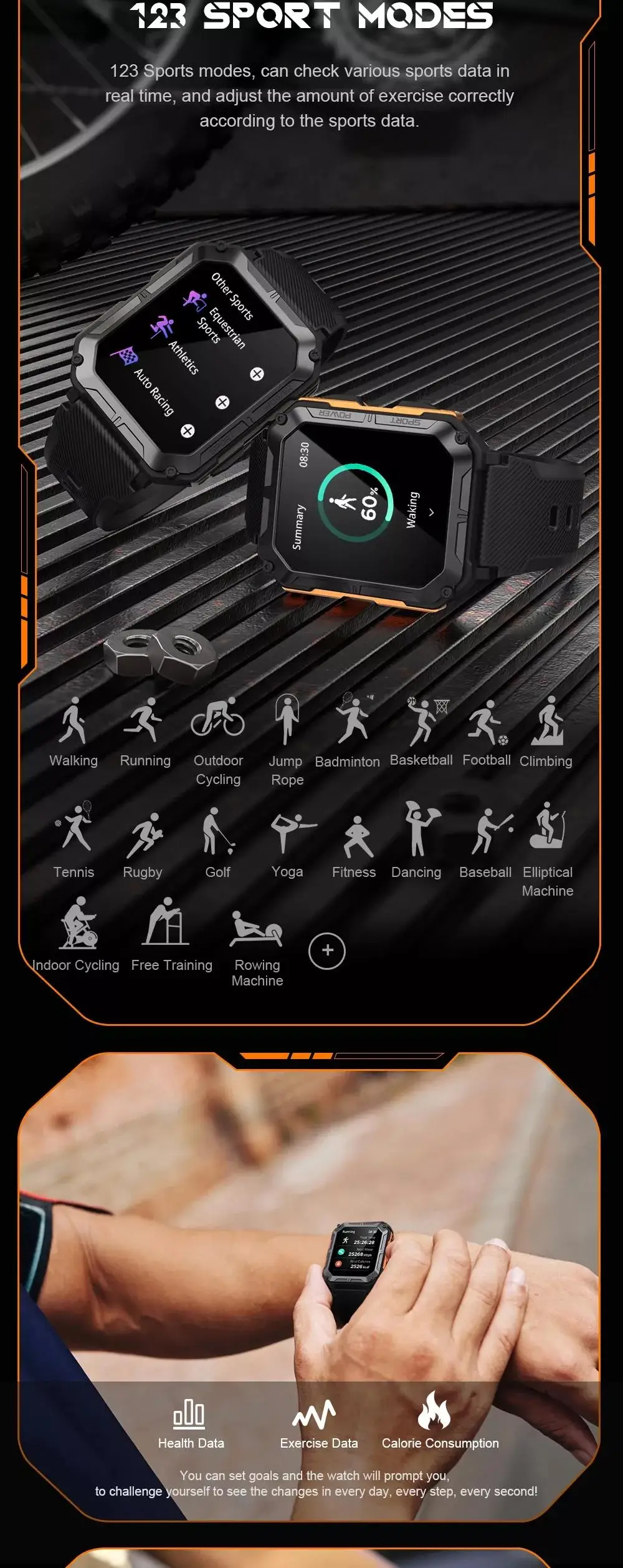 Для Xiaomi Redmi Note 12T Pro 11 K60 Смарт-часы с Bluetooth водонепроницаемые спортивные