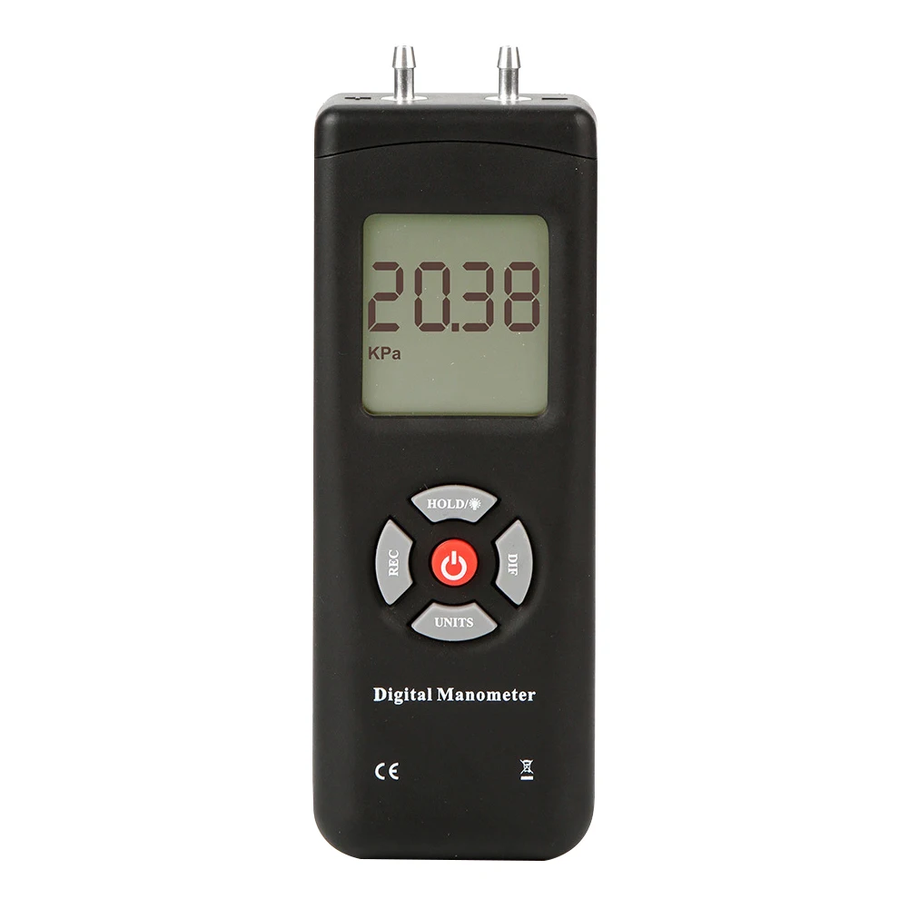 

TL-100 Testing Digital Manometer Backlight Tester Portable Pressure Gauge Handheld Measuring Tool LCD Screen U Tape Easy Apply