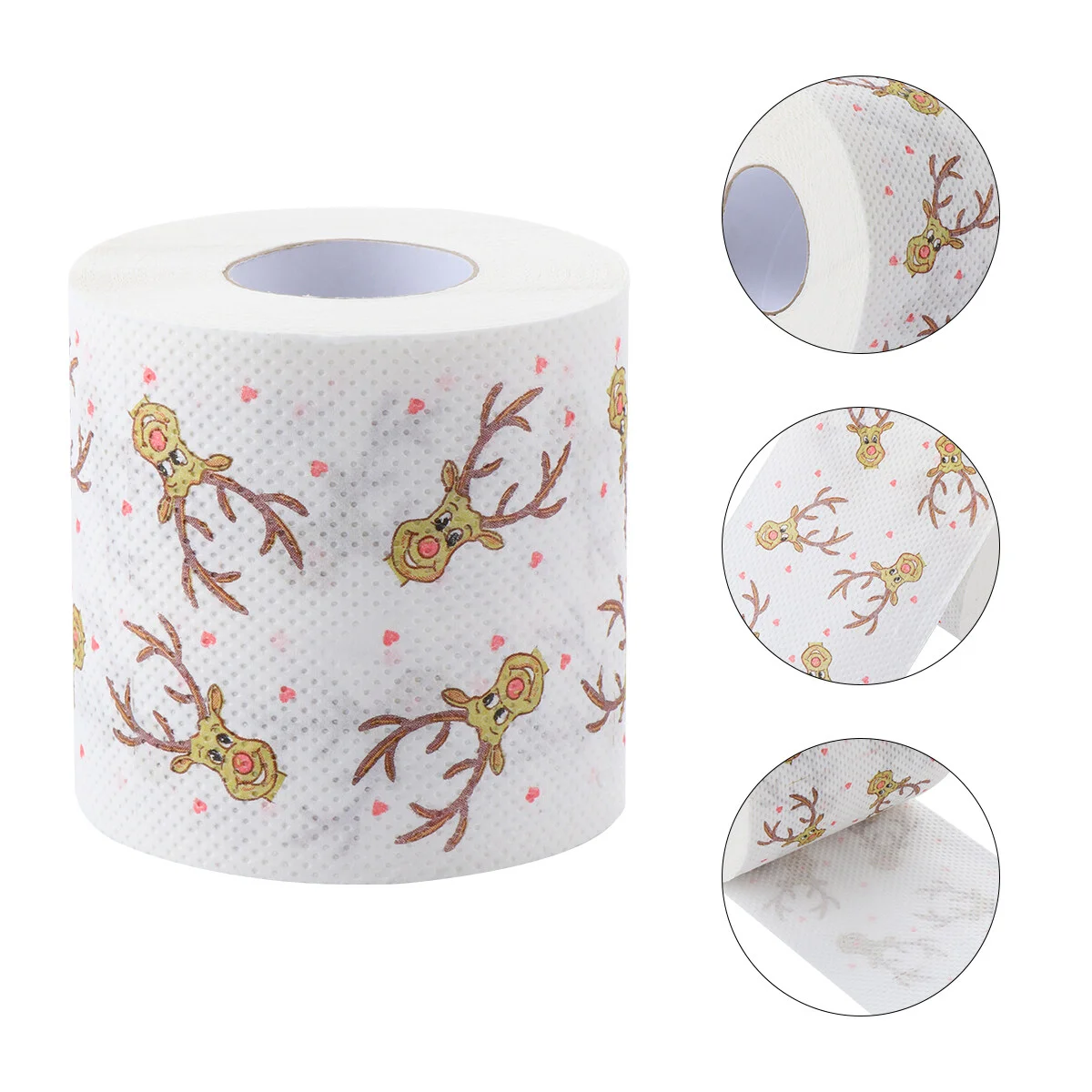 

Christmas Tissue Elk Reindeer Printed Napkin Tissue Xmas Party Toilet Tissue Paper Roll