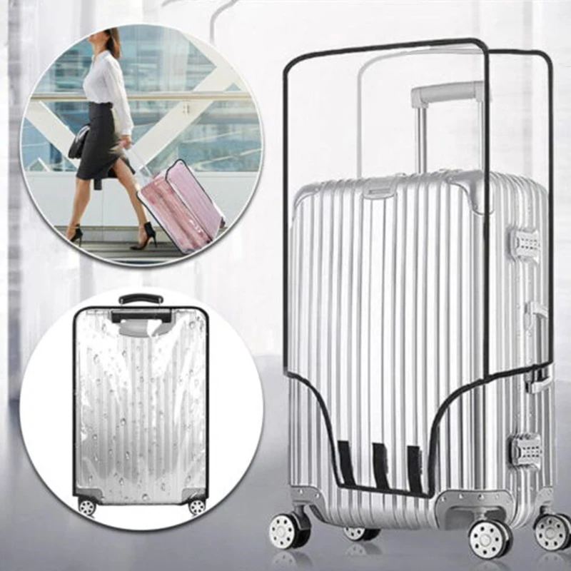 

Прозрачный чехол для багажа из ПВХ, водонепроницаемый пылезащитный чехол для чемодана на колесиках, защитный чехол для багажа, пылезащитны...