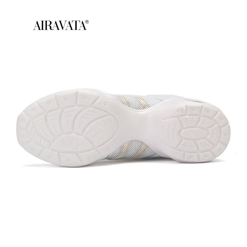 Women's Dancing Shoes Fitness Lightweight Air Cushion Breathable Casual Female Walking  Trainers Lace-up Increasing Height