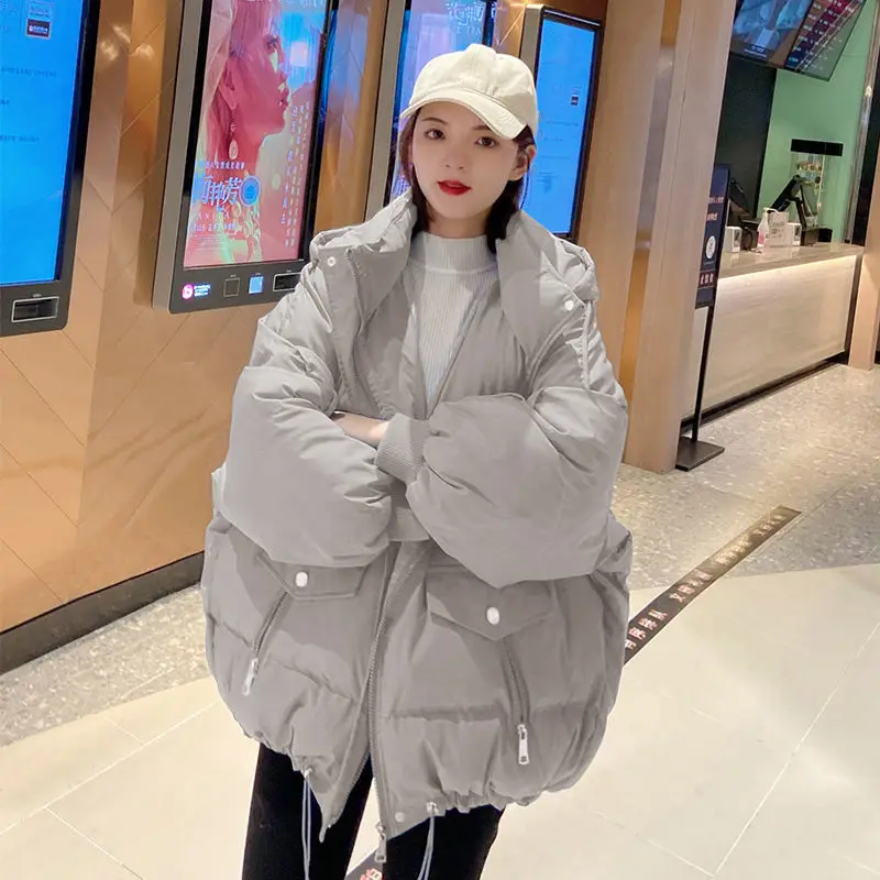 New Winter Coat for Women Parkas Jackets Hooded Cotton Padded Jacket Korean Fashion Bread Jacket Warm