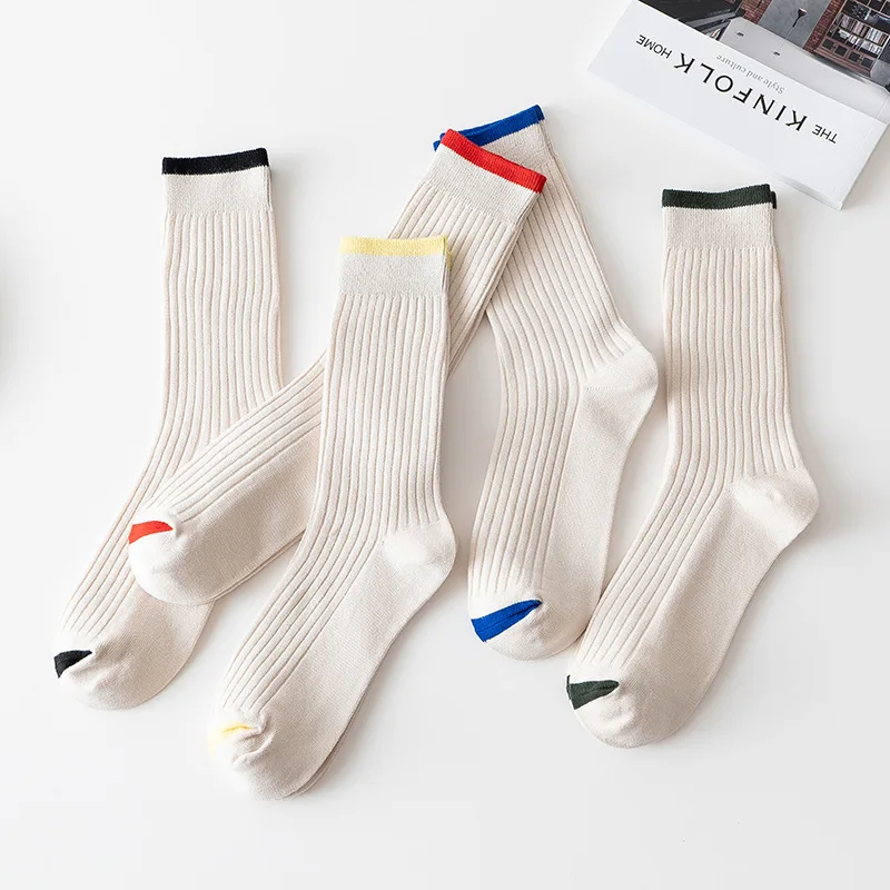 

Осенне-зимние носки Харадзюку для женщин и мужчин, хлопковые белые носки для девочек, модные дизайнерские носки в японском и корейском стил...