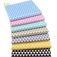 chainhoprinted twill cotton fabrictriangle pattern seriediy quilting sewing materialcloth of sheetpillowcushioncurtain