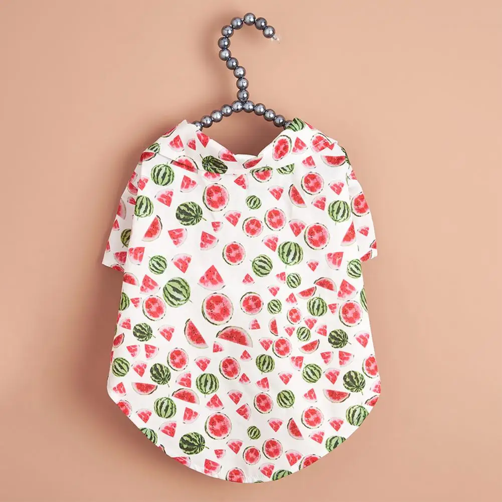 

Dog Blouse Adorable Dog Shirt Watermelon Print Pet Cat Dog Streetwear T-shirt
