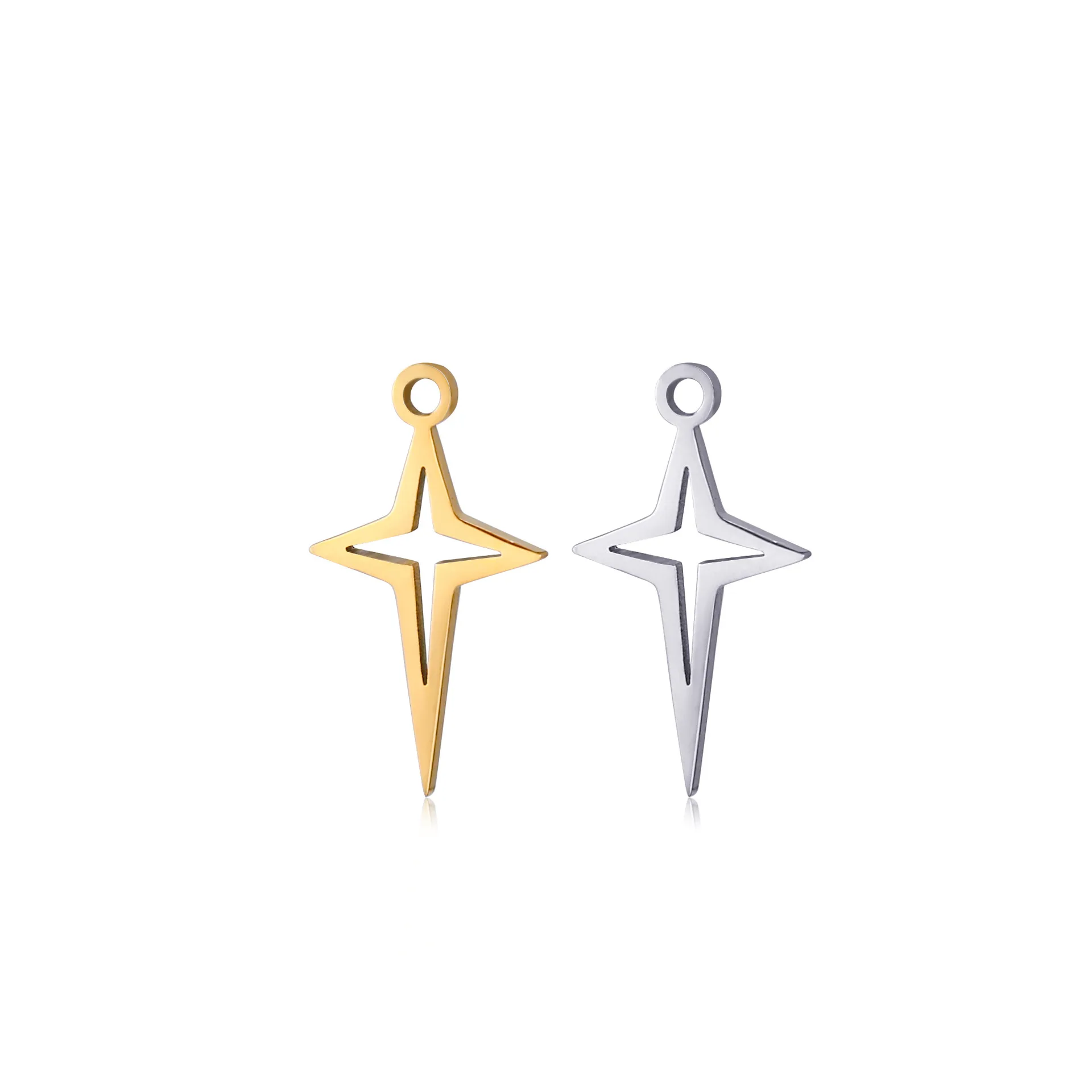 

WZNB 5Pcs Stainless Steel Charms Meteor Star Charms Crosses Pendant For Jewelry Findings Making Diy Earring Necklace Accessories