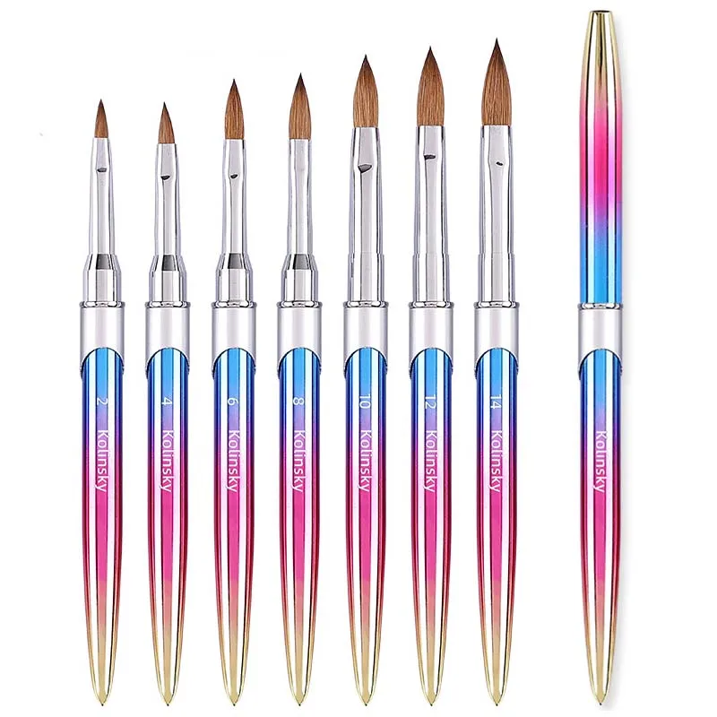 

100% Kolinsky Acrylic Pen Brush For Professional Fake Nail DIY Art Tools Brushes Manicure MMA/EMA Acrylic Liquid Powder