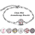 Ароматерапия ювелирные изделия эфирное масло диффузор браслет DIY Мини нержавеющая сталь 12 мм цепочка с медальоном браслеты Арома духи браслет