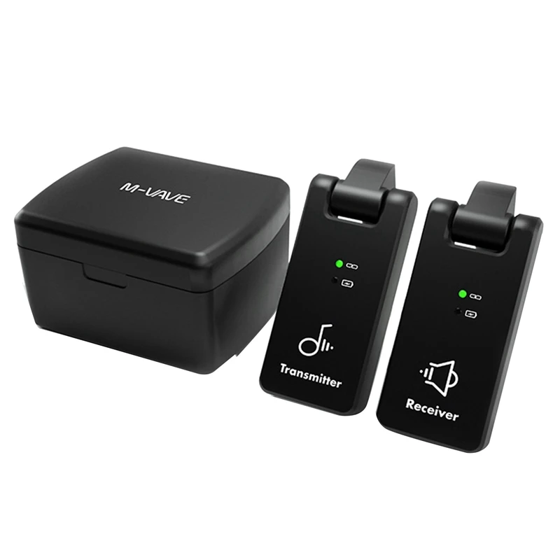 

M-VAVE 2.4G Wireless Guitar System Transmitter Receiver 4 Channels Guitar Wireless Rechargeable Box For Guitar Parts Accessories