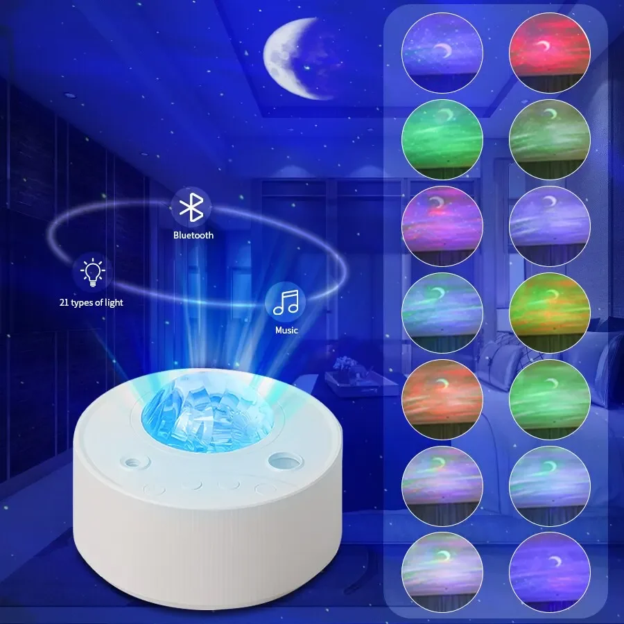 New Northern Lights Projector Aurora Stars Night Light Laser Bluetooth Music Projection Lamp Bedroom Decor Brithday Gift
