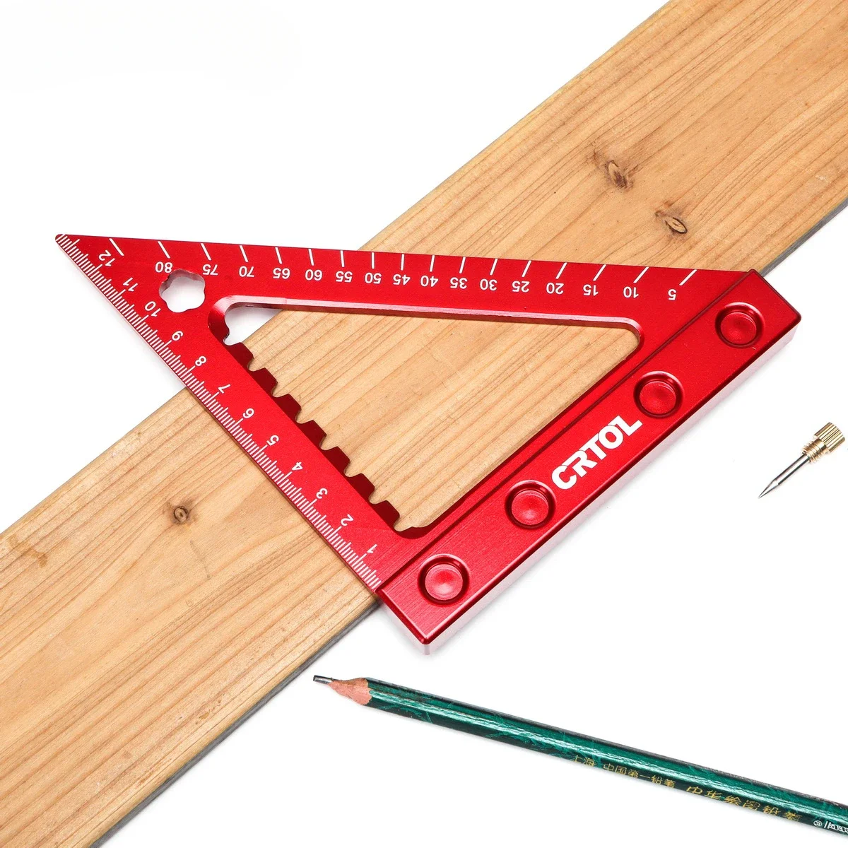 CRTOL 6-дюймовая 90-градусная метрическая угловая линейка из алюминиевого сплава