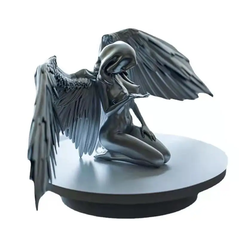 

1 angel resin ornament Silver lady wings Nude angel sculpture Bookcase desktop decoration Craft ornament new