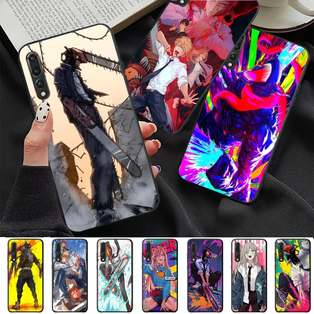 Artoon Anime Chainsaw Man Phone Case For Huawei P 8 9 10 20 30 40 50 Pro Lite Psmart Honor 70 Mate 20lite