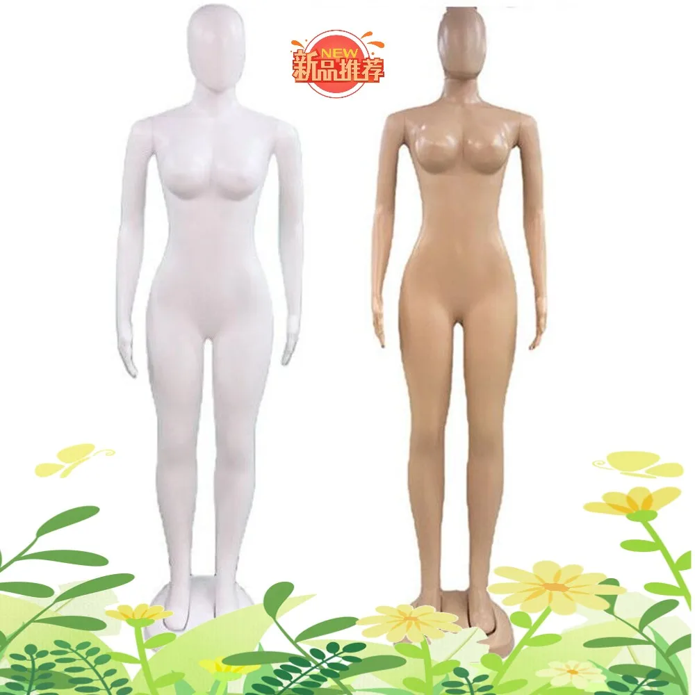 180cm Plastic Plus Size Full Female Cloth Art Mannequin For Head Faceless Large Chest Body Display Flexible Stand E208