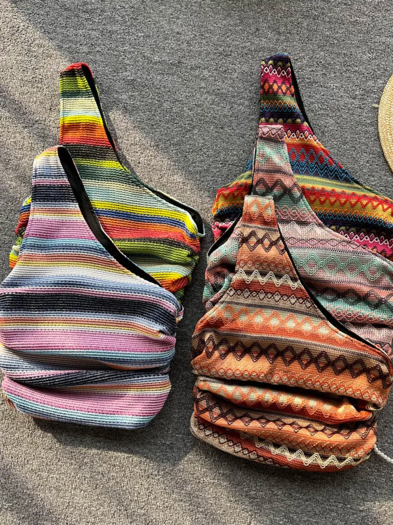 

Sexy Crop Top for Women 2022 New Geometric Striped Print Sleeveless Summer Tank Top Ruched Skinny Tube Tops Casual Streetwear