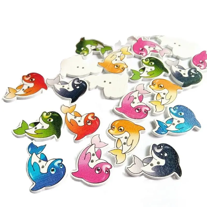 40 Смешанные рисунки дельфинов Швейные деревянные декоративные пуговицы Ремесленная книга 25x32 мм 40 Смешанные рисунки дельфинов Швейные деревянные декоративные пуговицы Ремесленная книга 25x32 мм