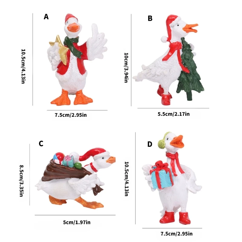 Рождественские смолы фигурки уток с героями мультфильмов орнамент фестиваль