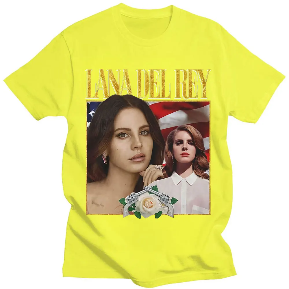 

Funny Lana Del Rey 90s Vintage Graphics T-Shirt Women Men Short-Sleeve T-Shirts Vintage Oversized Cotton Tee Streetwear Harajuku