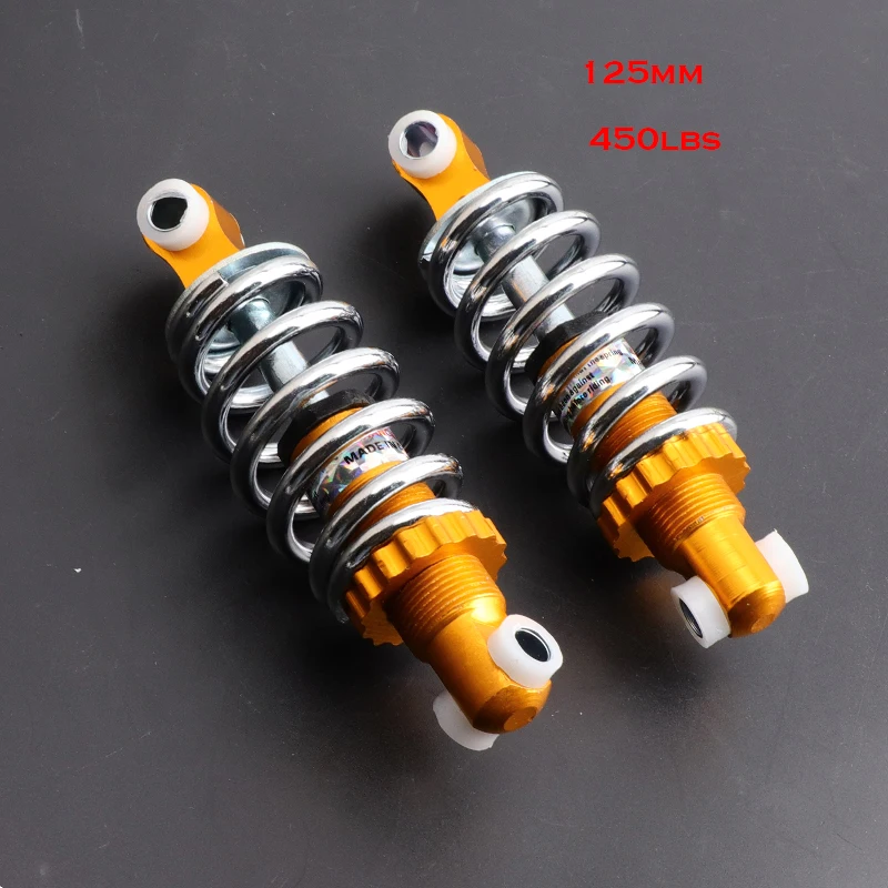 

Задние амортизаторы, пружина 125 мм фунтов для электровелосипеда, скутера, пружины для электровелосипеда, Универсальные Задние Амортизаторы 8 мм, 2 шт.