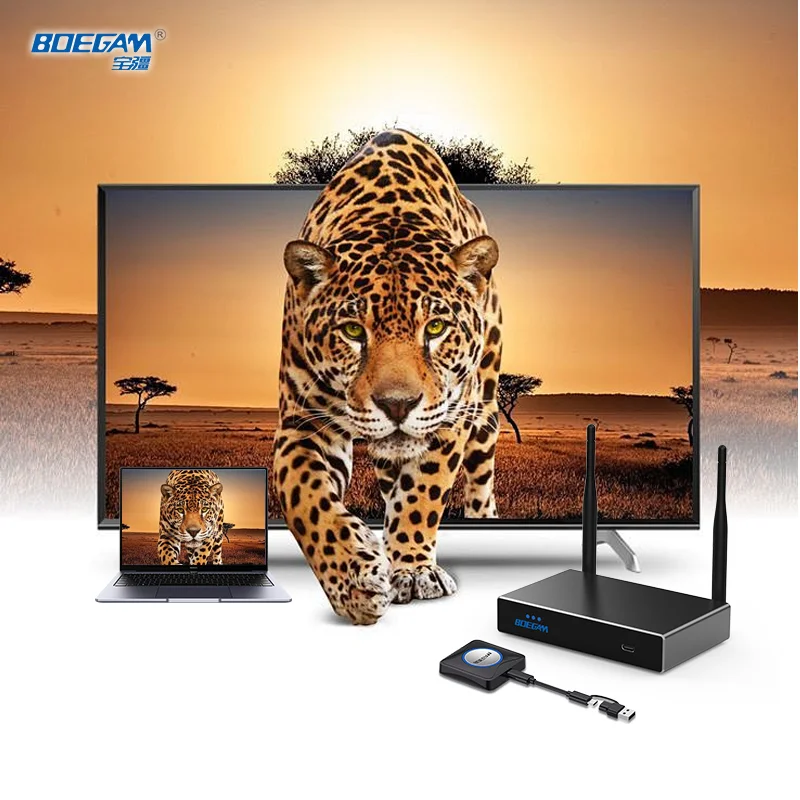 Фото Комплект беспроводного дисплея Plug & Play 4K, ключ USB-C и USB-A, приложение не требуется для BYOD №1
