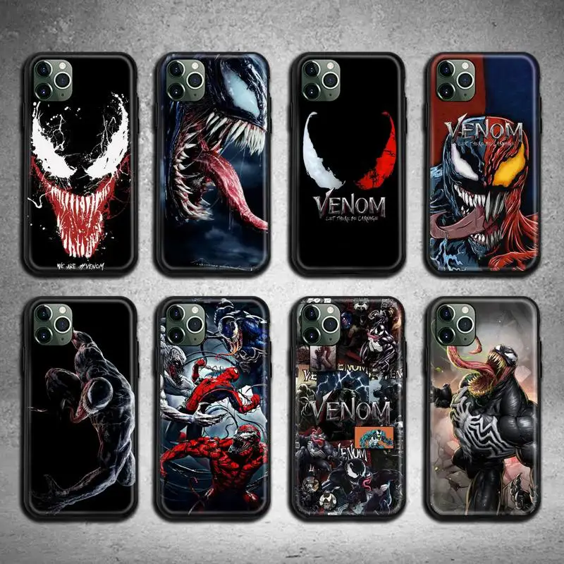 Чехол для телефона с изображением Венома iphone 13 12 11 Pro Max Mini XS 8 7 6 6S Plus X 5S SE 2020 XR |