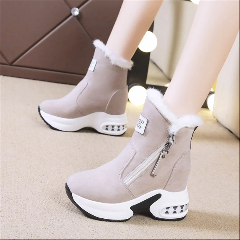 

Women Ankle Boot Warm Plush Winter Shoes for Woman Boots High Heels Ladies Boot Women Snow Boots Winter Shoes Height Increasing