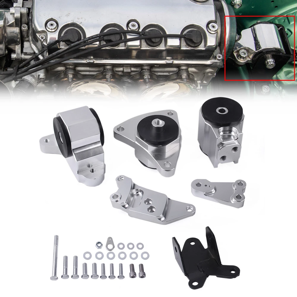 

Engine Swap Mount Kit for 02-06 Acura RSX DC5/02-05 EP3 Billet Aluminum Engine Motor Mounts for 2002-2005 Honda Civic Si EP3