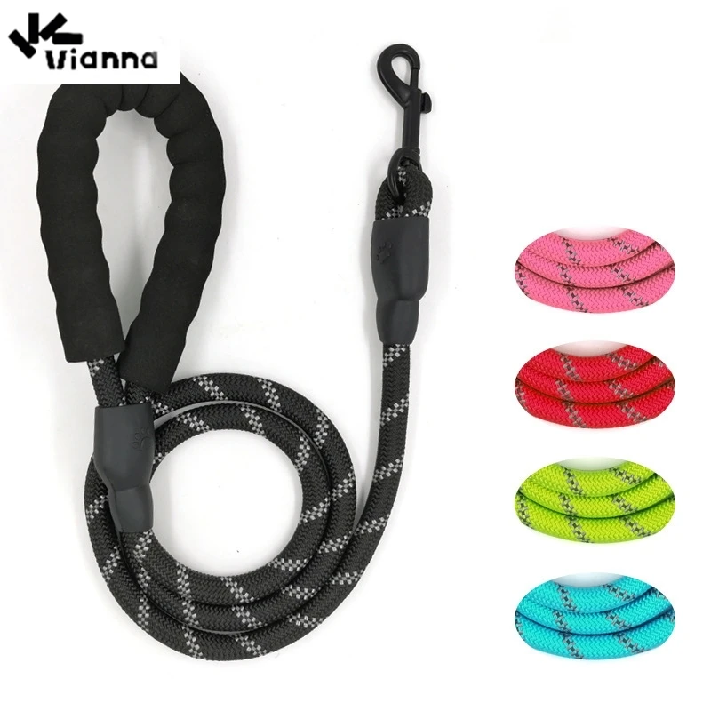

Vianna 1.6M Leashes Collar Dog Accessories Striped Print Walking Leash Dog Training Pet Traction Rope Trip Outdoor Pet Supplies