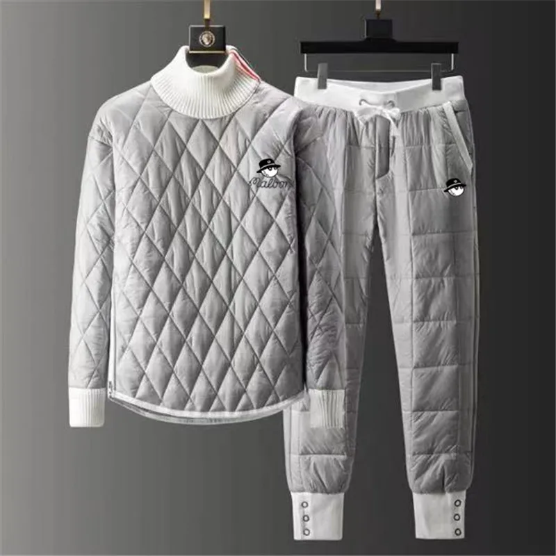 

골프웨어 남성 Fake Luxury Men's Clothing Malbon Men Golf Wear Suit Jacket Horse Windbreak Winter Supplies Padded Men Coat 말본 malbon