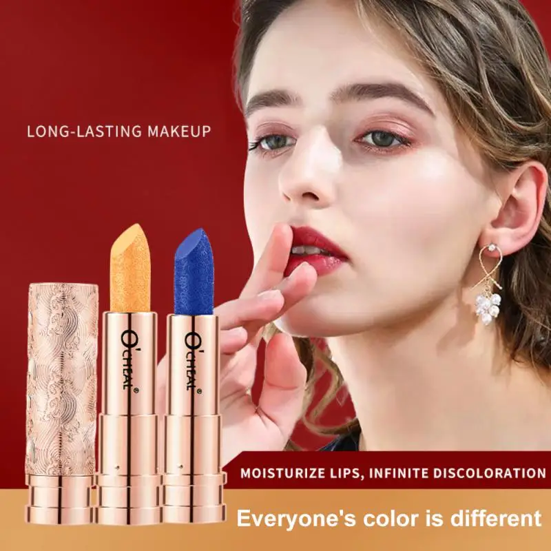

Matte Velvet Carved Lipstick Color Changing Lip Gloss Waterproof Long Lasting Moisturizing Non-stick Cup Makeup Wholesale