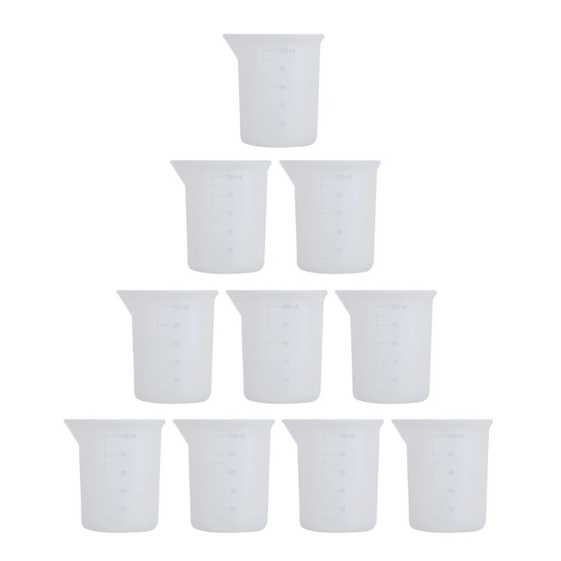 

10pcs Mixing Cups for Resin Silicone Measuring Cups 100ml Epoxy Resin Mixing Cup
