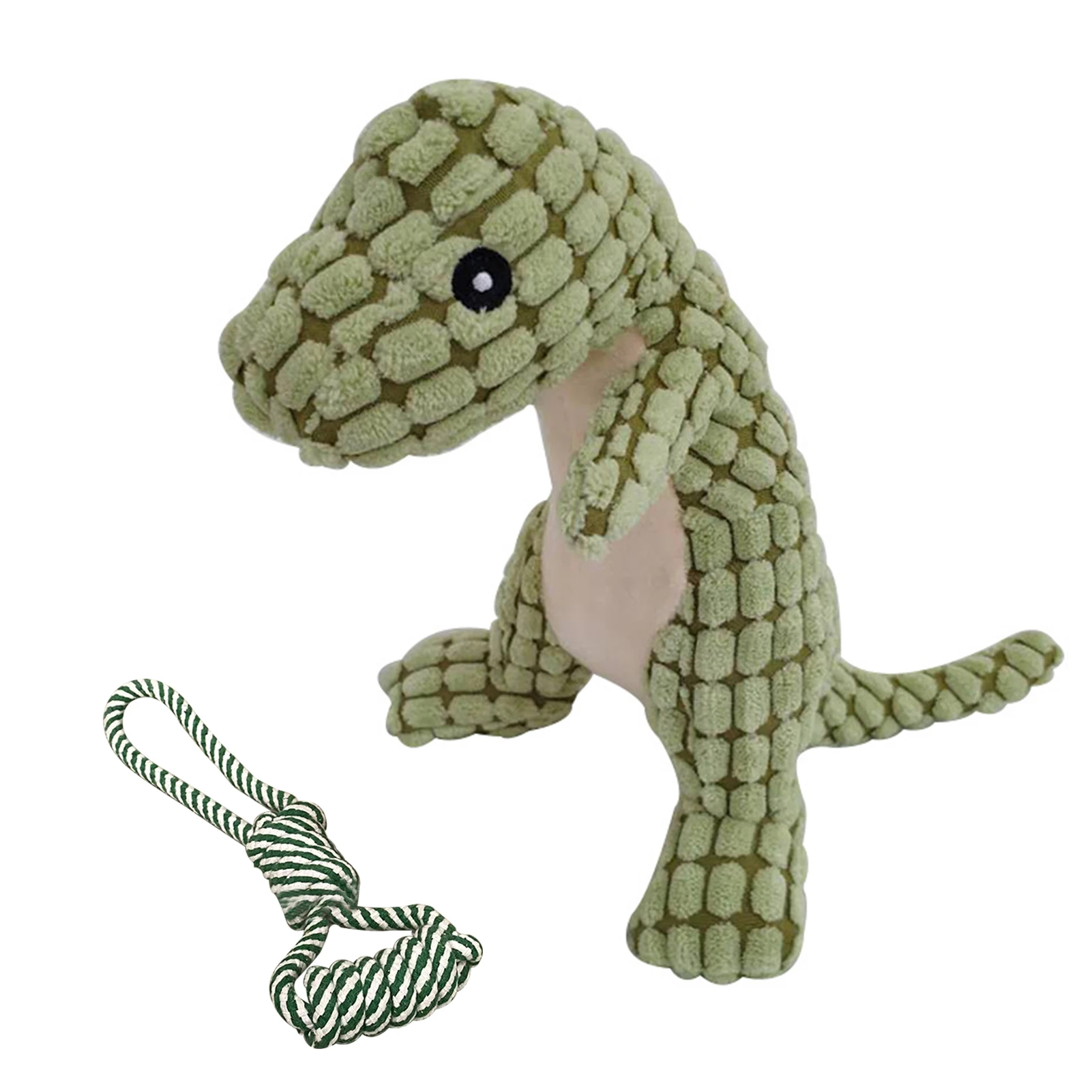 

Обучающая мягкая плюшевая игрушка с пищалкой, динозавр, милая Веселая собака, жевательная игрушка, товары для домашних животных, веревка с узлом, снятие стресса, защита от укусов, Интерактивная