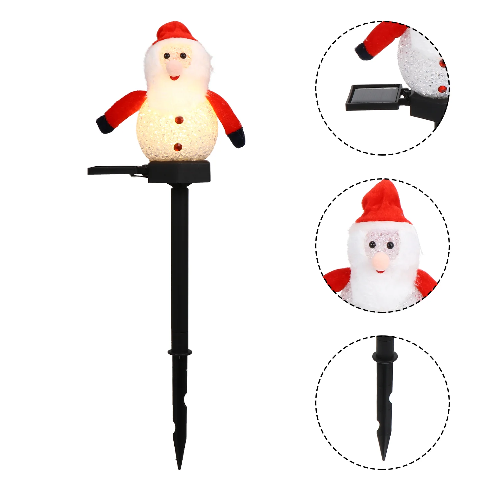 

1 шт., декоративный садовый Дед Мороз на солнечной батарее